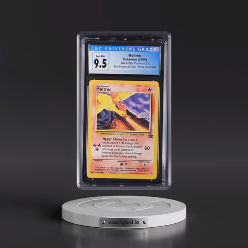 1999 Black Star Promos #21 Moltres - The Power of One Error Illustrator - Aoki (CGC 10 GEM MINT)