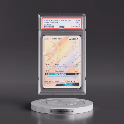 2017 Pokémon Sun & Moon #156 Tauros GX - Holo Full Art Secret (PSA 9 MINT)