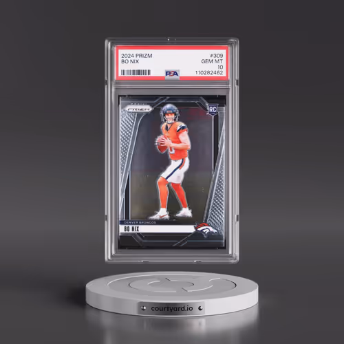 2024 Panini Prizm #309 Bo Nix (PSA 10 GEM MINT)