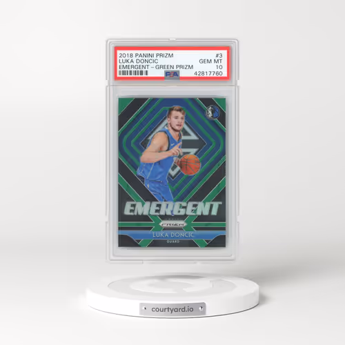 2018 Panini Prizm Emergent #3 Luka Doncic - Green Prizm (PSA 10 GEM MINT)