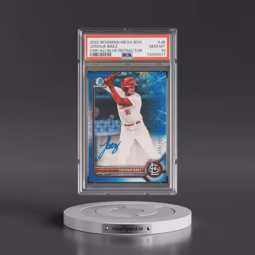 2022 Bowman Mega Box Chrome Autographs #JB Joshua Baez - Blue Refractor (PSA 10 GEM MINT)