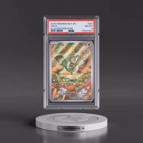 2025 Pokémon Blk EN-Black Bolt #087 Snivy - Illustration Rare (PSA 8 NM-MT)