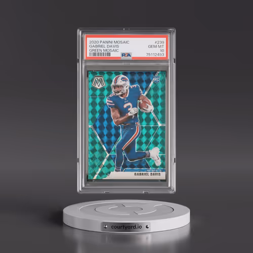 2020 Panini Mosaic #239 Gabriel Davis - Green Mosaic (PSA 10 GEM MINT)