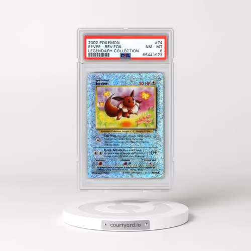 2002 Pokémon Legendary Collection #74 Eevee - Reverse Foil (PSA 8 NM-MT)