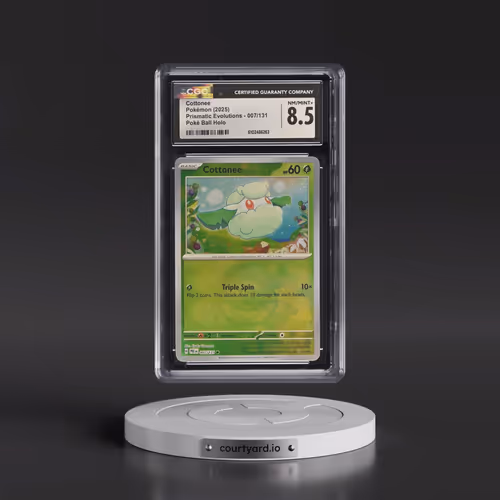 2024 Prismatic Evolutions - PRE EN #007/131 Cottonee - Poké Ball Holo (CGC 8.5 NM-MT+)
