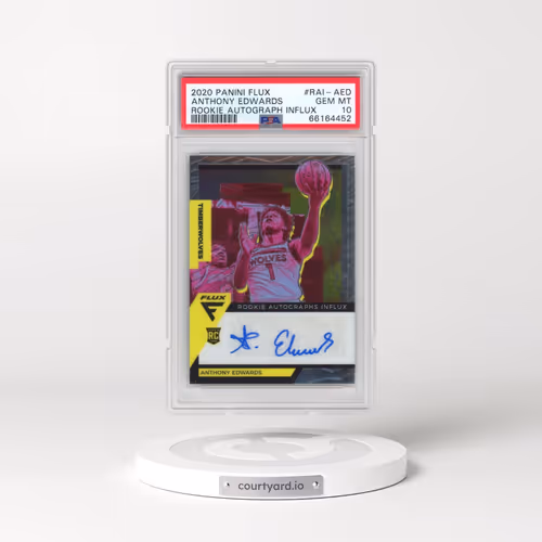 2020 Panini Flux Rookie Autograph Influx #RAI-AED Anthony Edwards (PSA 10 GEM MINT)