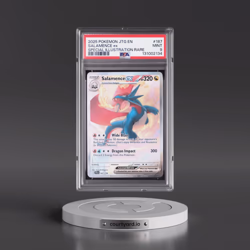2025 Pokémon Jtg EN-Journey Together #187 Salamence EX - Holo Special Illustration Rare (PSA 9 MINT)