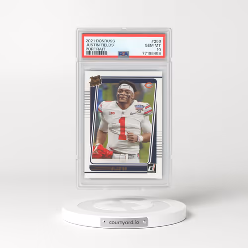 2021 Panini Donruss #253 Justin Fields - Portrait (PSA 10 GEM MINT)