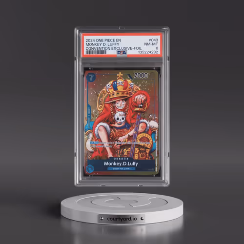 2024 One Piece Promos #043 Monkey D. Luffy - Convention Exclusive-Foil (PSA 8 NM-MT)