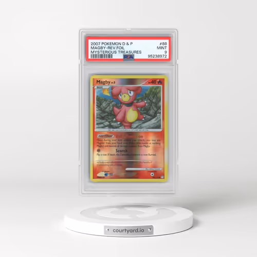 2007 Pokémon Diamond & Pearl Mysterious Treasures #88 Magby - Reverse Foil (PSA 9 MINT)