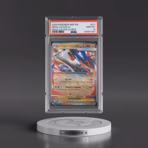 2025 Pokémon Mep EN-Me Black Star Promo #011 Mega Latias EX - Holo Mega Latias EX Box (PSA 10 GEM MI