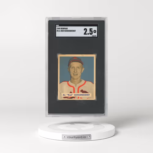 1949 Bowman #111 Red Schoendienst (SGC 2.5 GOOD+)