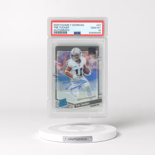 2023 Panini Clearly Donruss #87 Tre Tucker - Autograph (PSA 10 GEM MINT)