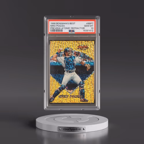 1996 Bowman's Best Preview #BBP7 Mike Piazza - Atomic Refractor (PSA 10 GEM MINT)