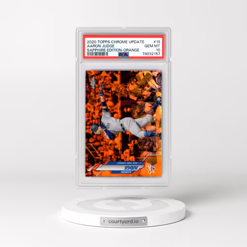 2020 Topps Chrome Update Sapphire Edition #15 Aaron Judge - Orange (PSA 10 GEM MINT)