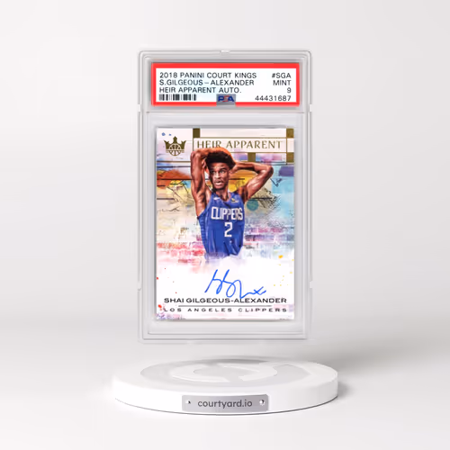 2018 Panini Court Kings Heir Apparent Autographs #SGA Shai Gilgeous-Alexander (PSA 9 MINT)