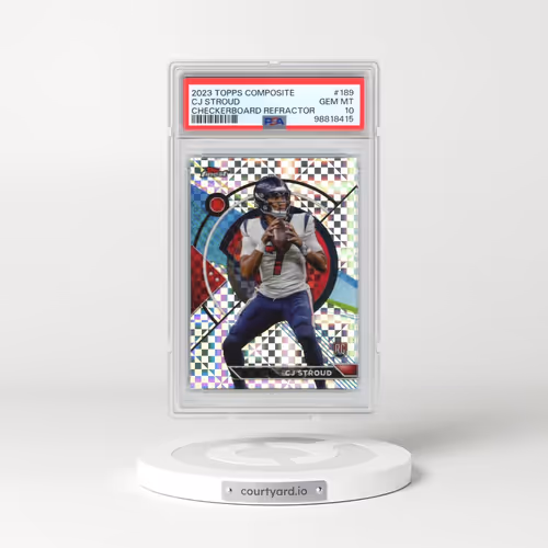 2023 Topps Composite #189 CJ Stroud - Checkerboard Refractor (PSA 10 GEM MINT)