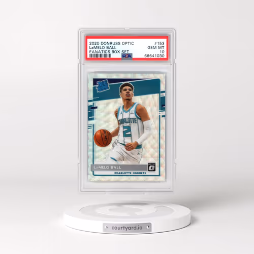2020 Panini Donruss Optic #153 LaMelo Ball - Fanatics Box Set (PSA 10 GEM MINT)