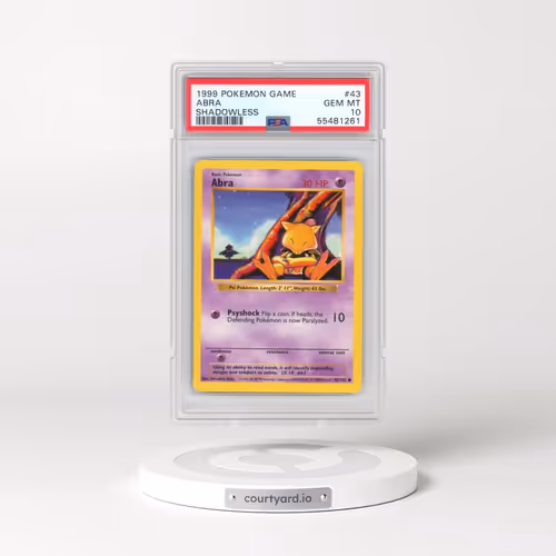 1999 Pokémon Game #43 Abra - Shadowless (PSA 10 GEM MINT)