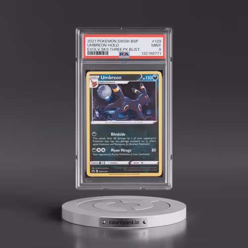 2021 Pokémon Swsh Black Star Promo #129 Umbreon - Holo Evolving Skies Three Pack Blisters (PSA 9 MIN