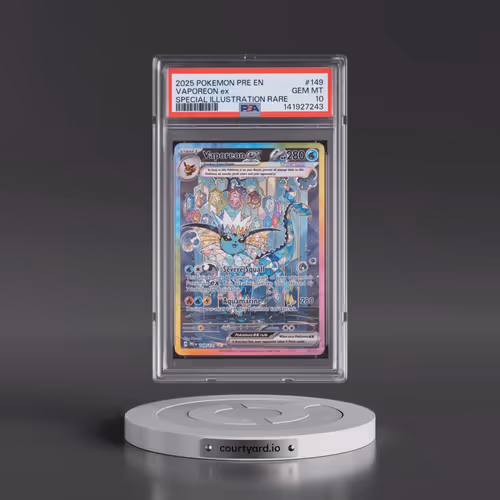 2025 Pokémon Pre EN-Prismatic Evolutions #149 Vaporeon EX - Holo Special Illustration Rare (PSA 10 G