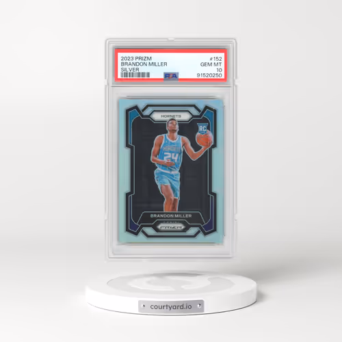 2023 Panini Prizm #152 Brandon Miller - Silver Prizm (PSA 10 GEM MINT)