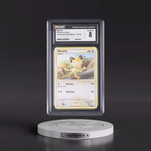 2010 HeartGold & SoulSilver #75/123 Meowth (CGC 8 NM-MT)