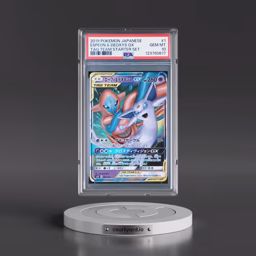 2019 Pokémon Tag Team Starter Set #1 Espeon & Deoxys GX - Holo (PSA 10 GEM MINT)