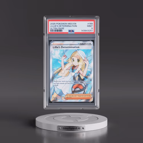 2025 Pokémon Meg EN-Mega Evolution #169 Lillie's Determination - Ultra Rare (PSA 9 MINT)
