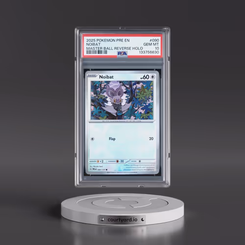 2025 Pokémon Pre EN-Prismatic Evolutions #090 Noibat - Reverse Holo Master Ball (PSA 10 GEM MINT)