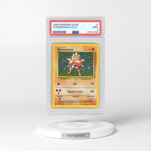 1999 Pokémon Game #7 Hitmonchan - Holo (PSA 9 MINT)