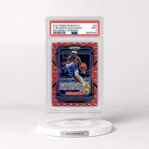 2022 Panini Prizm Monopoly #62 Shai Gilgeous-Alexander - Red Money Shimmer (PSA 9 MINT)