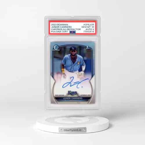 2023 Bowman Chrome Prospect Autographs #CPAJCR Junior Caminero - Refractor (PSA 10 GEM MINT)