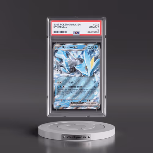 2025 Pokémon Blk EN-Black Bolt #028 Kyurem EX - Holo (PSA 10 GEM MINT)