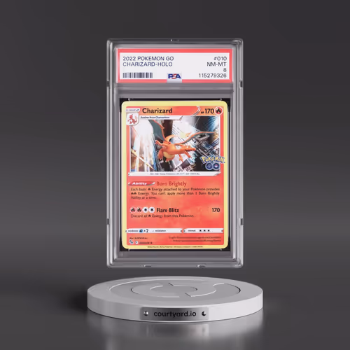 2022 Pokémon Go #010 Charizard - Holo (PSA 8 NM-MT)