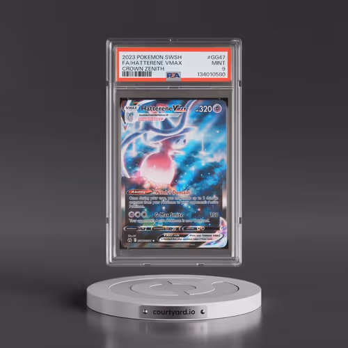 2023 Pokémon Sword and Shield Crown Zenith #GG47 Hatterene Vmax - Full Art (PSA 9 MINT)