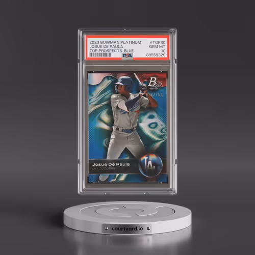 2023 Bowman Platinum Top Prospects #TOP80 Josue de Paula - Blue (PSA 10 GEM MINT)