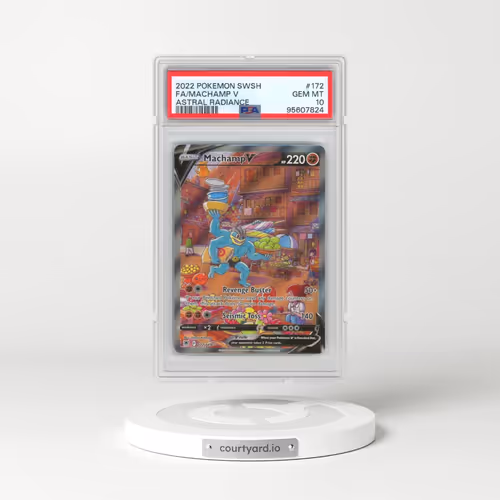 2022 Pokémon Sword & Shield Astral Radiance #172 Machamp V - Holo Full Art (PSA 10 GEM MINT)
