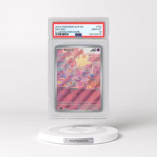 2024 Pokémon Scr EN-Stellar Crown #152 Milcery - Illustration Rare (PSA 10 GEM MINT)