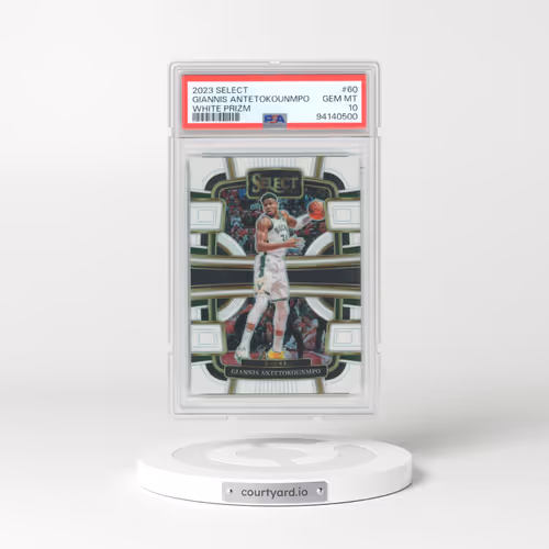 2023 Panini Select #60 Giannis Antetokounmpo - White Prizm (PSA 10 GEM MINT)
