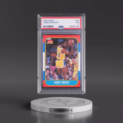 1986 Fleer #131 James Worthy (PSA 7 NM)