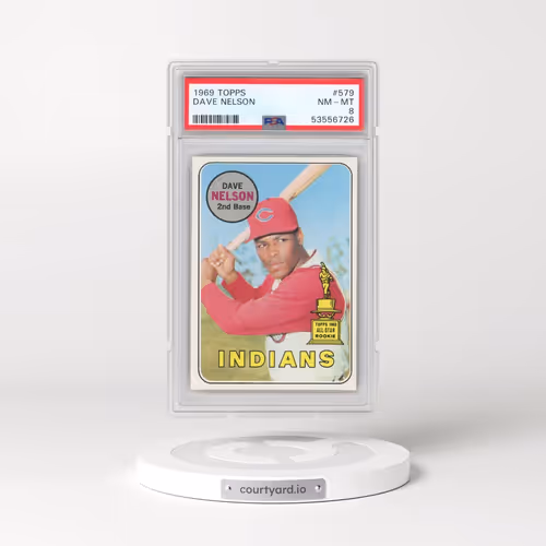 1969 Topps #579 Dave Nelson (PSA 8 NM-MT)