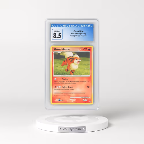 2009 Rising Rivals #63/111 Growlithe (CGC 8.5 NM-MT+)
