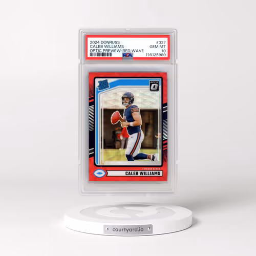 2024 Panini Donruss #327 Caleb Williams - Optic Preview-Red Wave (PSA 10 GEM MINT)