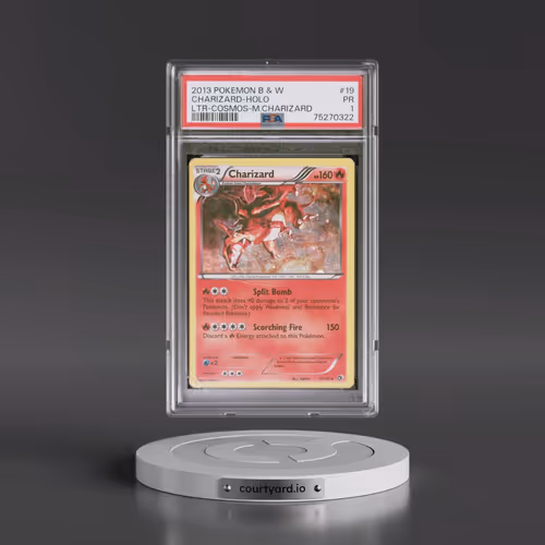 2013 Pokémon Black & White Legendary Treasures #19 Charizard - Holo Cosmos-Mega Charizard (PSA 1 PR)