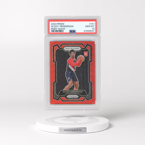 2023 Panini Prizm #141 Scoot Henderson - Ruby Wave (PSA 10 GEM MINT)