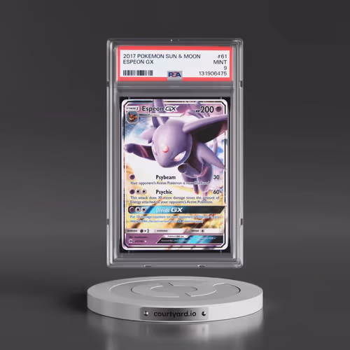 2017 Pokémon Sun & Moon #61 Espeon GX - Holo (PSA 9 MINT)