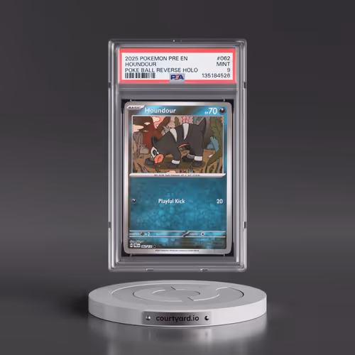 2025 Pokémon Pre EN-Prismatic Evolutions #062 Houndour - Reverse Holo Poke Ball (PSA 9 MINT)