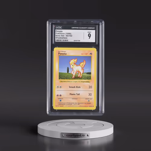 1999 Base Set #60/102 Ponyta - Shadowless Shadowless (CGC 9 MINT)