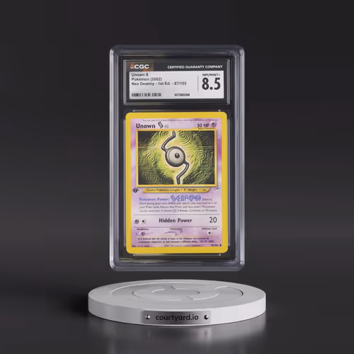 2002 Neo Destiny #87/105 Unown S - 1st Edition 1st Edition (CGC 8.5 NM-MT+)